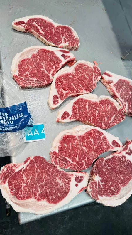 JBS · PURE AUSTRALIAN WAGYU · 西冷 · 实切切面