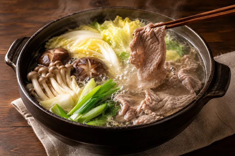 眼肉菌菇清湯火鍋 · 成品餐盤